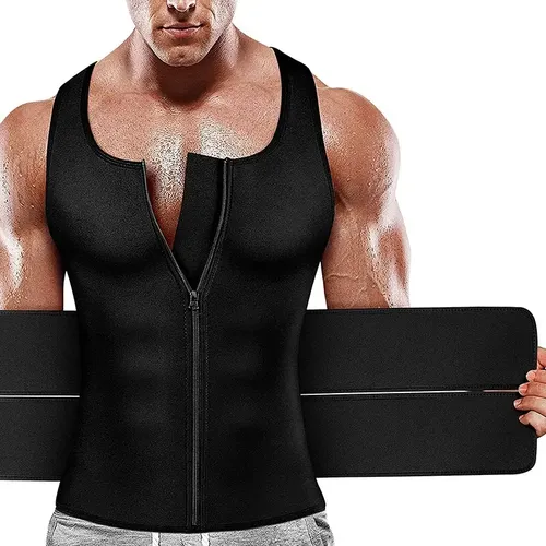 Chaleco Neopreno Para Hombre - Control De Abdomen, Doble Cinturón, Ideal Para Deporte Y Postura