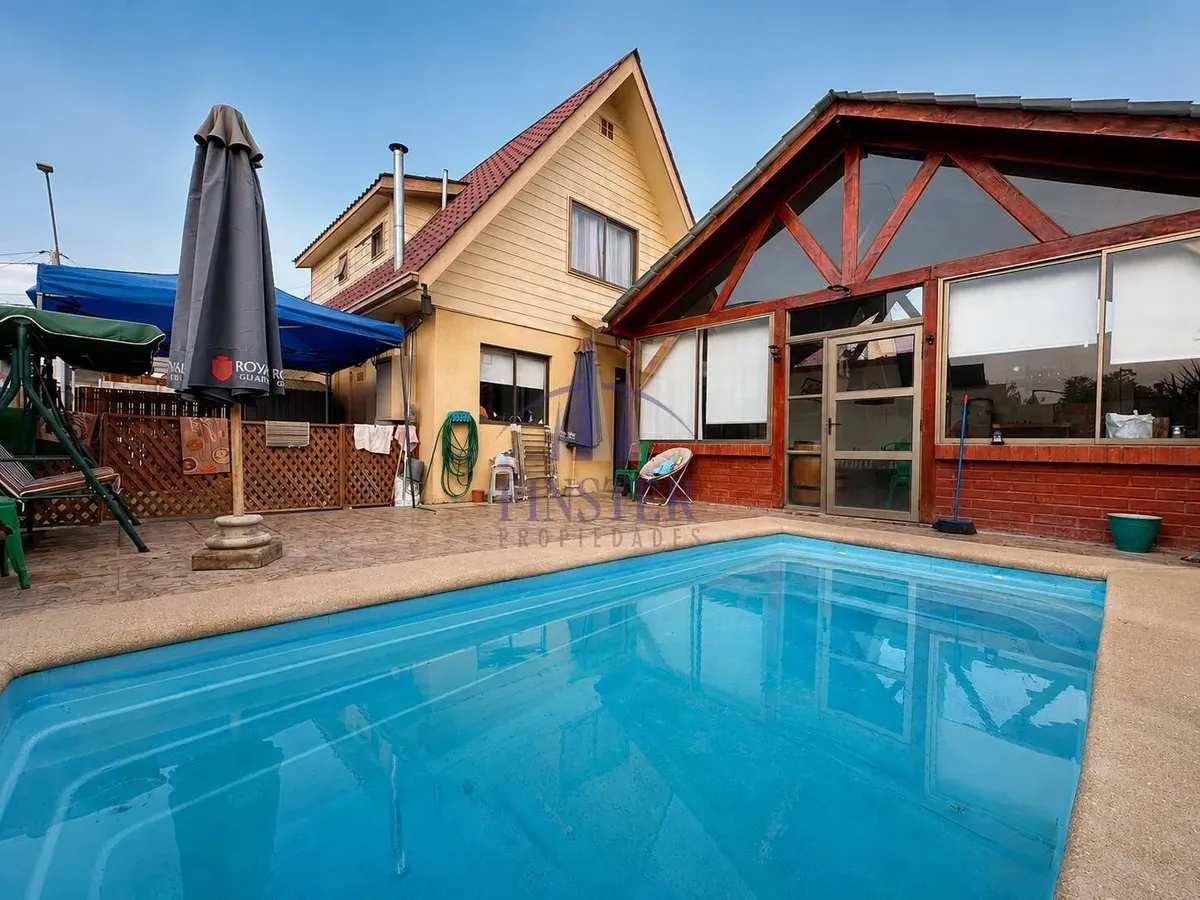 Imagen 2 de 24 de Casa 3d Con Piscina Y Quincho En Condominio Peñablanca