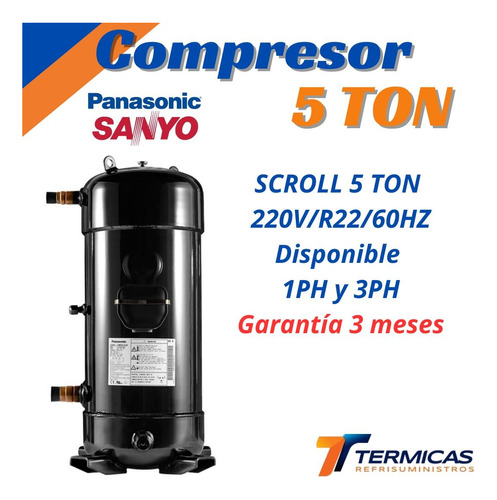 Compresor Scroll Panasonic Sanyo 5ton R22 220v/60hz 