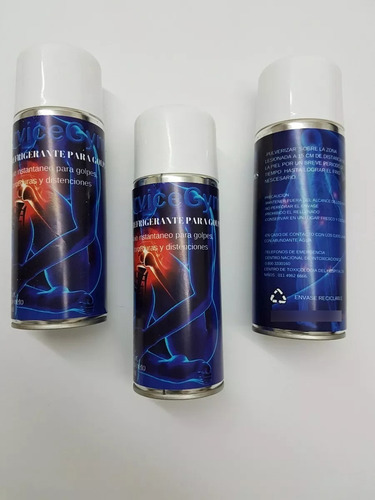 Imagen 2 de 5 de Aerosol Frio Full Spray Dolores Golpe 440cc Futbol Basquet Rugby Servicegym