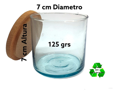 Imagen 2 de 7 de Frascos / Cilindro 7x7cm Para Velas C/ Tapa Mdf Paq 150pz