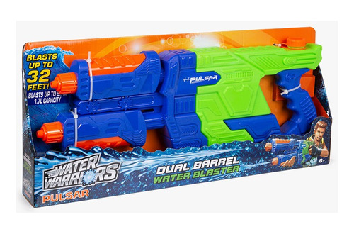 Pistola De Agua Pulsar Dual Barrel - Water Warriors 9.7m 