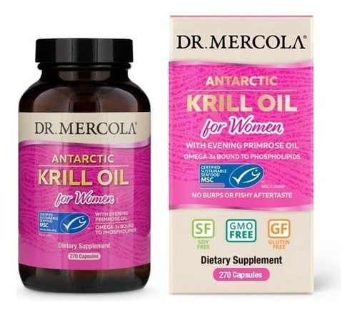 Aceite De Kril Mujer Dr Mercola 1000 Mg *270 Capsulas Sabor Neutro