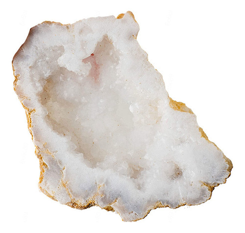 Piedra Preciosa Geoda Agata Blanca Natural Coleccionable Oz