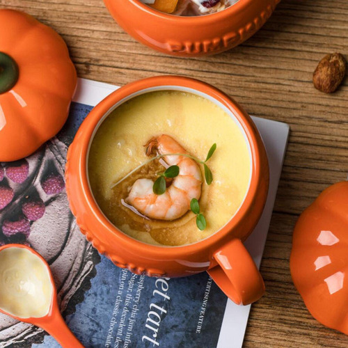 Taza De Desayuno De Café De Calabaza De Cerámica De 2 Uds