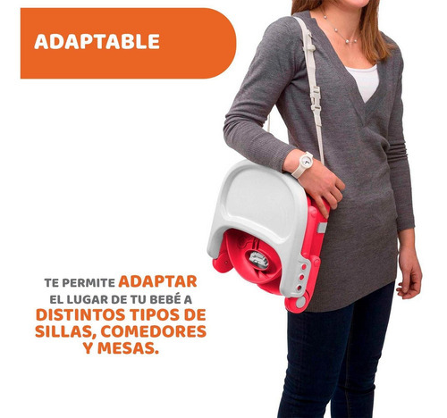 Imagen 3 de 5 de Chicco Silla Elevada Pocket Snack Cherry, Color Rojo