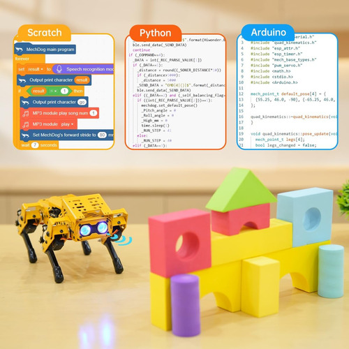 Mechdog Robot Dog Para Arduino Scratch Python