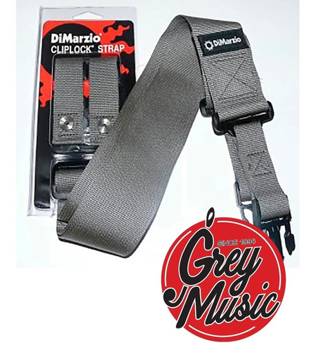 Correa Guitarra Dimarzio Dd2200gy Color Gris - Grey Music