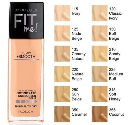 Base De Maquillaje Maybelline Fit Me Hidratante 30ml | MercadoLibre