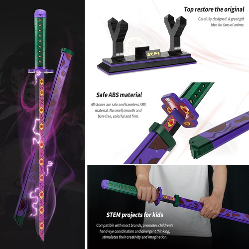 Toy Player Demon Slayer Kokushibou Sword Building Set Compat