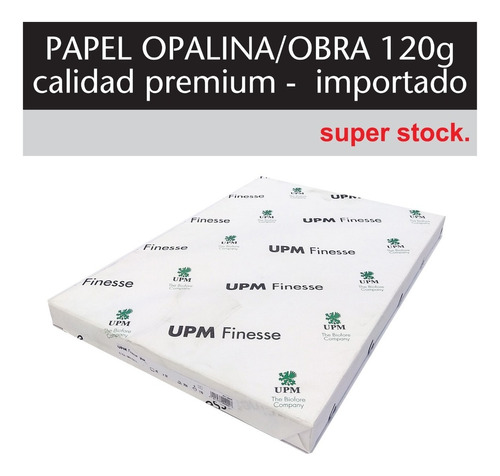 Papel Obra/chambril/romani A3 120g X50