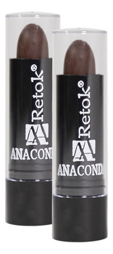 Kit 2 Retok Stick 3g Castanho - Cabelos Brancos Anaconda