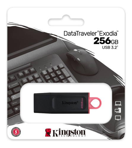 Pendrive Kingston 256gb Data Traveler Exodia Usb 3.2