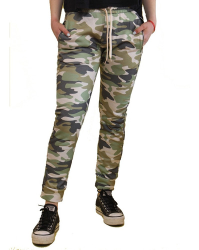 Pantalón  Jogging Mujer Camuflado Rústico Muy Cómodo.