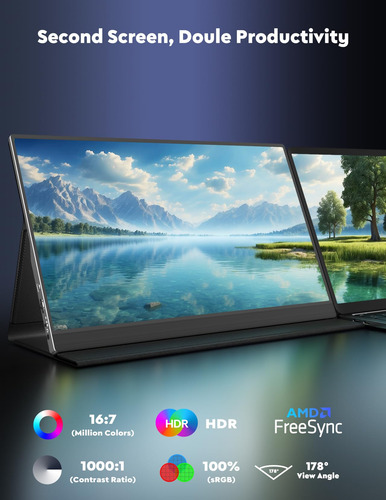 Monitor Portátil 4k 15.6 Pulgadas Usb-c Hdr Mmg