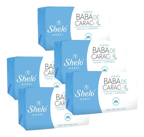  Baba De Caracol Shelo Jabón 100 Gramos 5 Pack