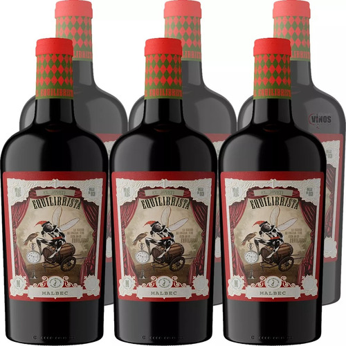 Vino Joven Equilibrista Malbec 750ml Caja X6