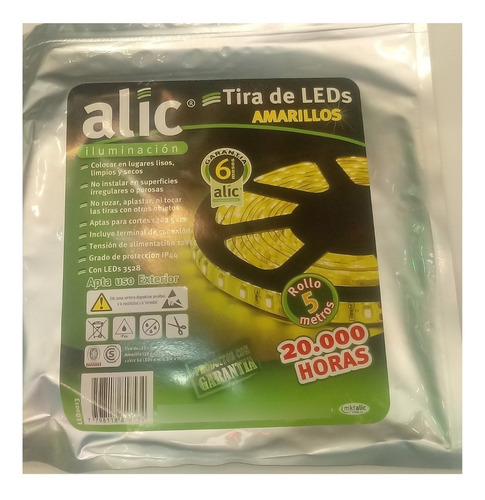 Imagen 3 de 3 de Tira Led 300 3528 Rojo Verde Amarillo Calido Blanco 2835