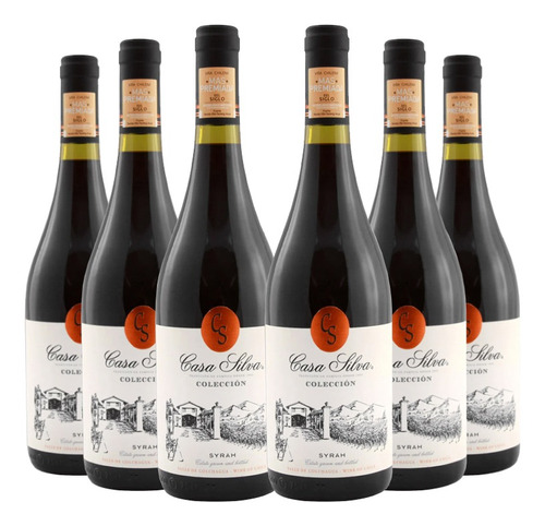 6 Vinos Casa Silva Coleccion Syrah