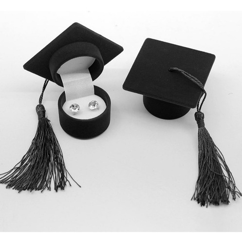 C Adorable Gorro De Graduación, Soporte Para Anillo, Caja De