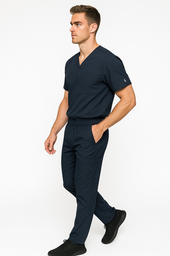Uniforme Pijama Quirúrgica Antifluido Caballero Yarea Atlas Azul Marino Lisa Xl