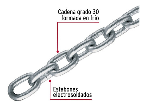 Cadena Galvanizada De 3/8' Por Metro Fiero 44273