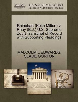 Libro Rhinehart (keith Milton) V. Rhay (b.j.) U.s. Suprem...