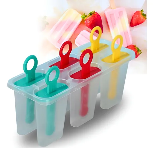 comprar Forma 6 Picolés Sorvetes Gelo Livre Bpa Infantil Cor Sortido