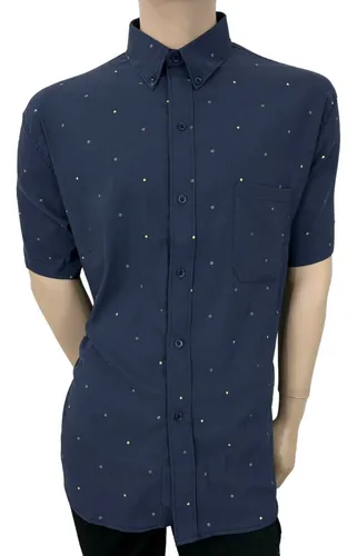 Camisa Manga Corta Algodon Estampada Aero - Hombre T 38/44