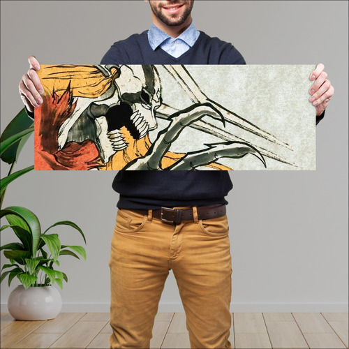 Cuadro Grande 30x80 Cm Horizontal Bleach Ichigo Hollow