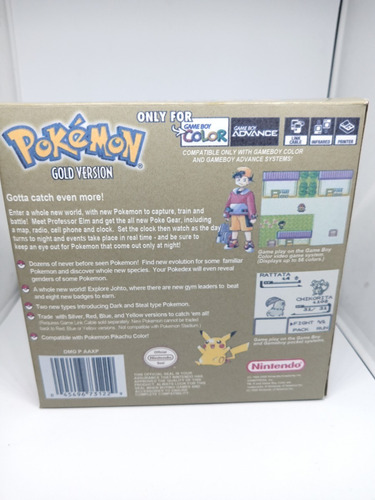 Pokemon Oro + Caja Custom Rpro - Game Boy Color