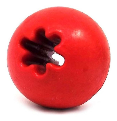 Brinquedo Bola Macica P/ Caes Porta Petisco Vermelho Bolinha