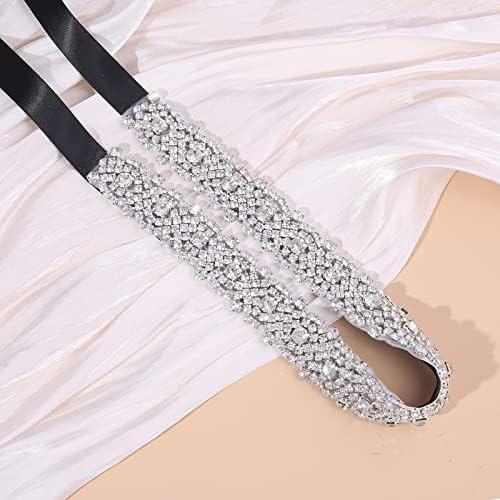 Weztez Fajín De Boda Con Diamantes De Imitación, Cinturón De