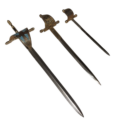 Antiguos Abre Cartas Espadas Toledo X 3 Bellísimas 