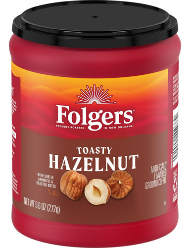 Folgers Cafe Molido Sabor Hazelnut 326grs