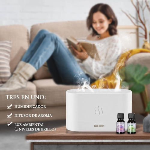 Difusor Aceites Esenciales Y Luz Nocturna Con 2 Modos De Luz