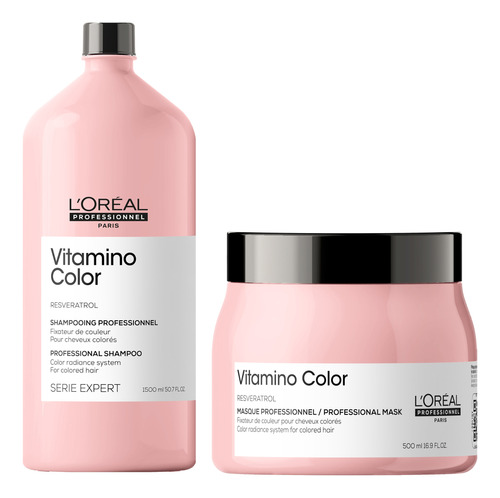 Loreal Vitamino Color Combo Shampoo + Máscara Gde