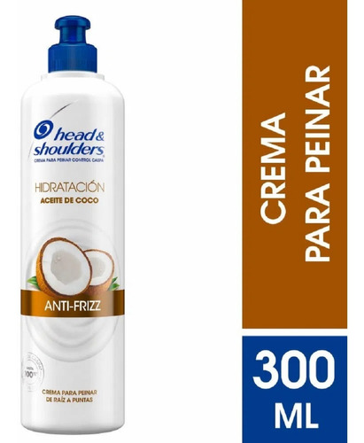 Head & Shoulders Hidratacion Aceite Coco Crema Peinar 300 Ml