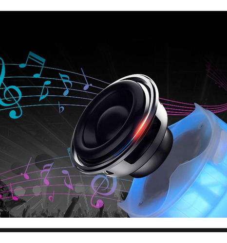 Frapera Hielera Con Parlante Bt Musica Luces Rgb Led 5l Blanco