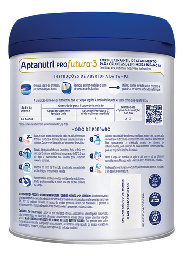 Fórmula Infantil Danone Aptanutri Profutura 3 800g 12m A 3a