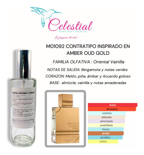 Perfume Amber Oud Gold De Celestial Elixir 100 Ml