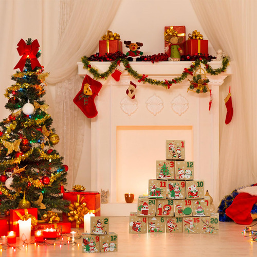 24 Cajas Calendario De Adviento Navidad 2024 Para Llenar