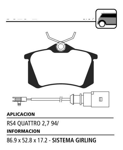 Pastillas De Freno Litton P/ Volkswagen Sharan Desde 1995