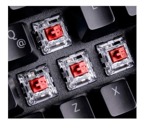 Imagen 3 de 3 de Teclado gamer VSG Mintaka QWERTY Kailh Red español latinoamérica color negro con luz RGB
