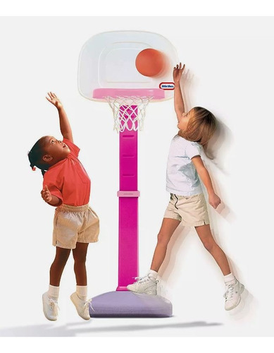 Little Tikes Canasta Basketball Ajustable Rosa 1 Balón / J