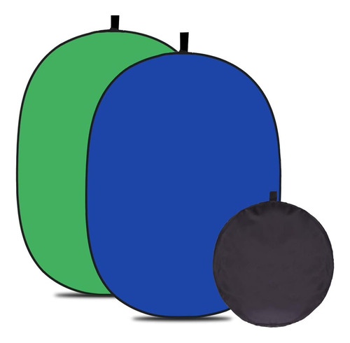 ~? 5x3.3ft (1.5mx1m) 2 En 1 Muselina De Algodón Verde Azul R