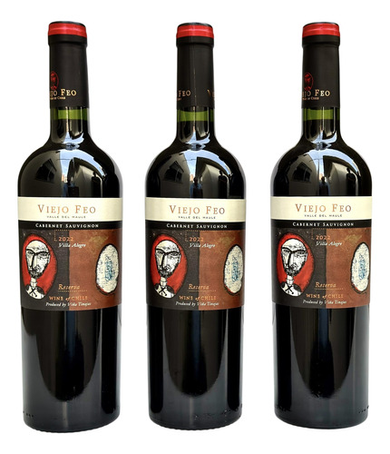 Vinho Viejo Feo Reserva Cabernet Sauvignon | Kit Com 3 Grfs