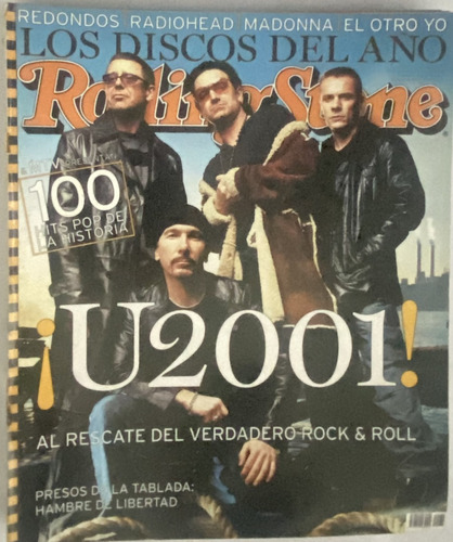 Rolling Stone Nº 34, 2001, U2, 100 Hits Pop, Ex8