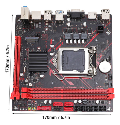 Placa Madre Itx B75 Mining Para Lga1155, 6 Gbps, 2 X Ddr3, 3