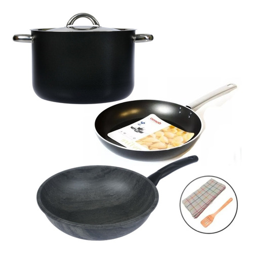 Olla Cacerola Wok Sarten Teflon Domo 2 Mm Espesor Dolli Irig